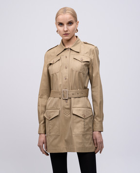 Tom Ford Сукня-сорочка кольору хакі SAFARI з шовком AB3431FAX1215