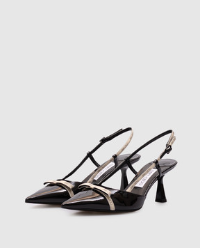 Jimmy Choo Чорні шкіряні лаковані слінгбеки Camila CAMILA65JGW
