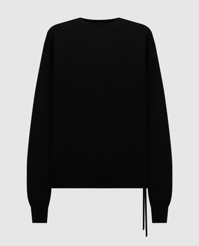 Ann Demeulemeester Черный свитшот Smo с принтом B0012706FA185