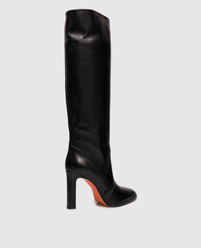 Santoni Чорні шкіряні чоботи WSAV71129HI2NHPE