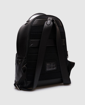 Dolce&Gabbana Чорний шкіряний рюкзак з логотипом BM2385AV956