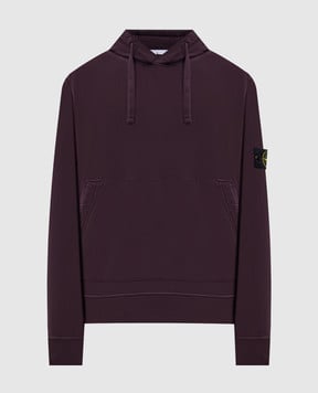 Stone Island Фіолетове худі з патчем логотипа K2S156100062S0051