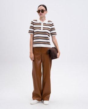 Twinset Коричневі штани з логотипом 252TP2231