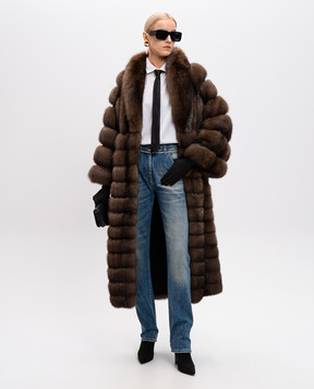 Valentino Синие джинсы с эффектом потертости MB3DE00T48G