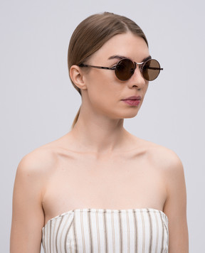Max Mara Серебряные очки SAFIYE с логотипом SAFIYE