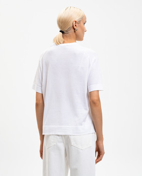 John Smedley Біла футболка DANBY з розрізами DANBY