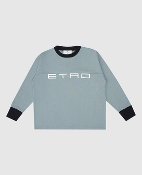 Etro Детский серый свитшот с вышивкой логотипа GV4P50Z243410