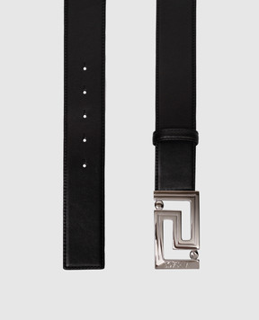 Versace Чорний шкіряний ремінь Greca 1013861DVTP1
