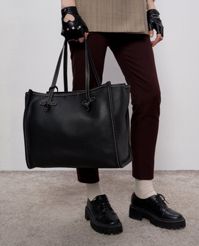 Gianni Chiarini Чорна шкіряна сумка-тоут Marcella BS9330BBLTU