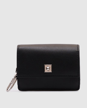 Max Mara Черный кожаный портмоне с логотипом MMPURSE