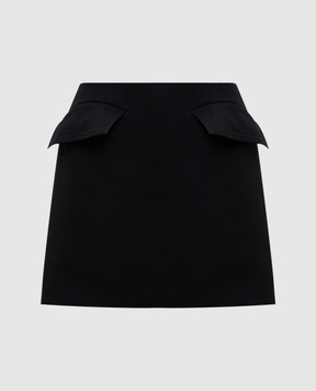 Alexander McQueen Чорна спідниця міні з вовни 824715QJADK