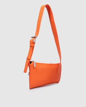 Alexander McQueen Помаранчева шкіряна сумка T-bar асиметричного крою 8135351VDCM