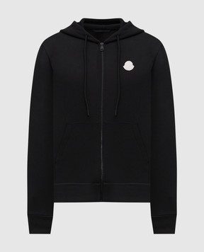 Moncler Чорна спортивна куртка з нашивкою логотипа K10918G0002389AEN