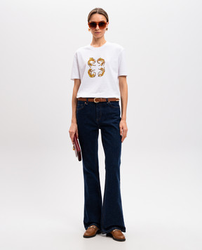 Givenchy Белая футболка с принтом BW70EKP6YX