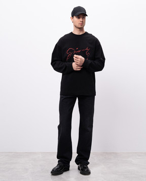 Givenchy Черный свитшот с принтом BM71MH3YPX