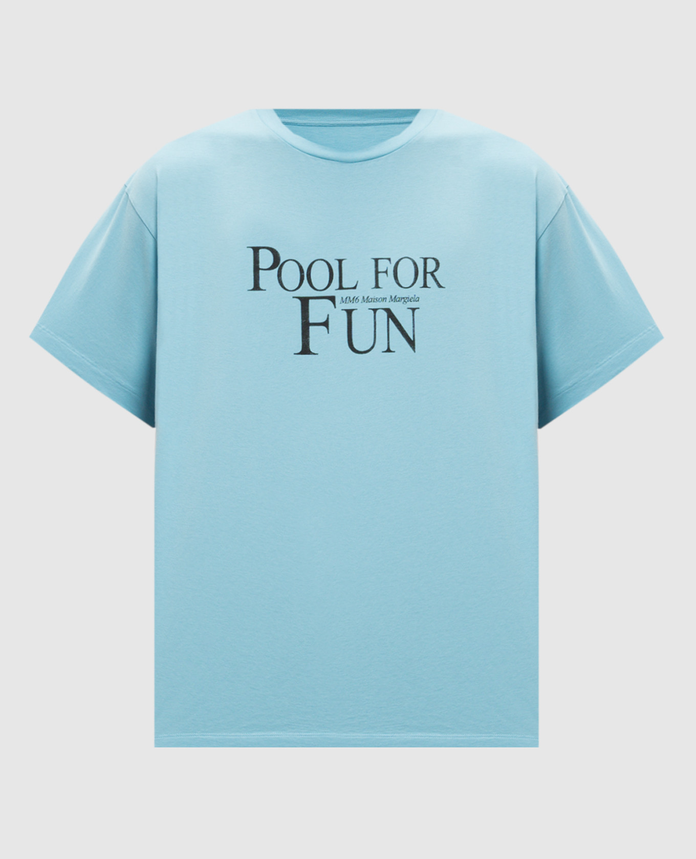 

Голубая футболка с принтом надписи Pool For Fun, Голубой, Футболки