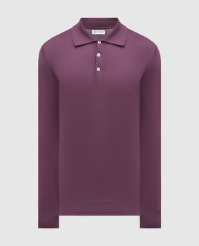 Brunello Cucinelli Фиолетовое поло с длинными рукавами M29800135