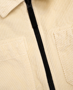 Stone Island Детская желтая вельветовая куртка с патчем логотипа K2S161200003S01991012
