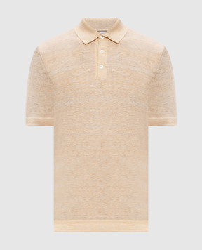 Brunello Cucinelli Желтое поло с леном M2L00315