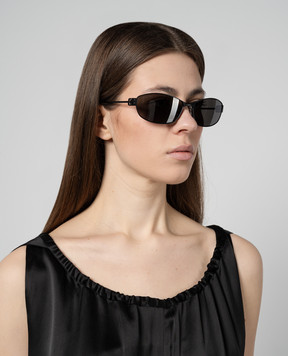 Balenciaga Черные очки Mercury Oval 773550T0005w