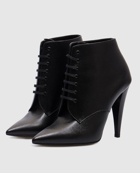 Saint Laurent Чорні шкіряні ботильйони 531659