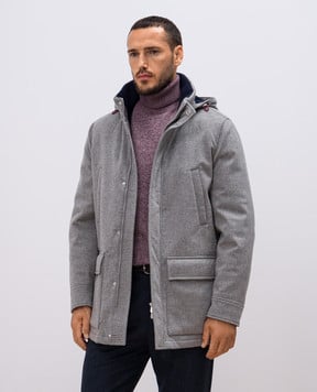 Brunello Cucinelli Сіра куртка з кашеміру MM4006400