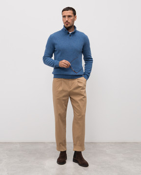 Wool&Co Синий свитер с шерстью WO8082