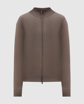 ISAIA Коричневый кардиган из шерсти MG8019YP005