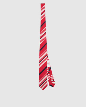 Thom Browne Красный галстук с шелком в полоску FNL029AF0984