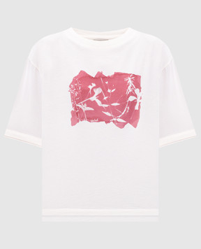 Woolrich Бежева футболка з принтом CFWWTE0105FRUT3855