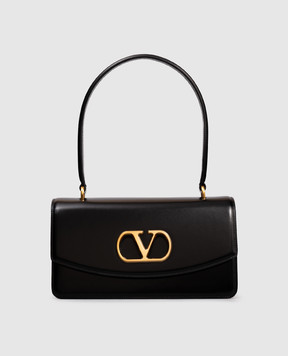 Valentino Чорна шкіряна сумка Vain 7W2B0R93GCB