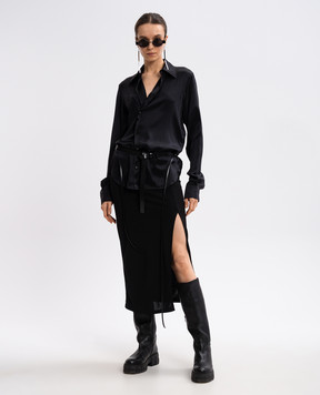 Ann Demeulemeester Черная блуза Carole из шелка B0012437FA134