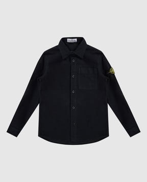 Stone Island Дитяча синя сорочка з логотипом K2S161200004S020214