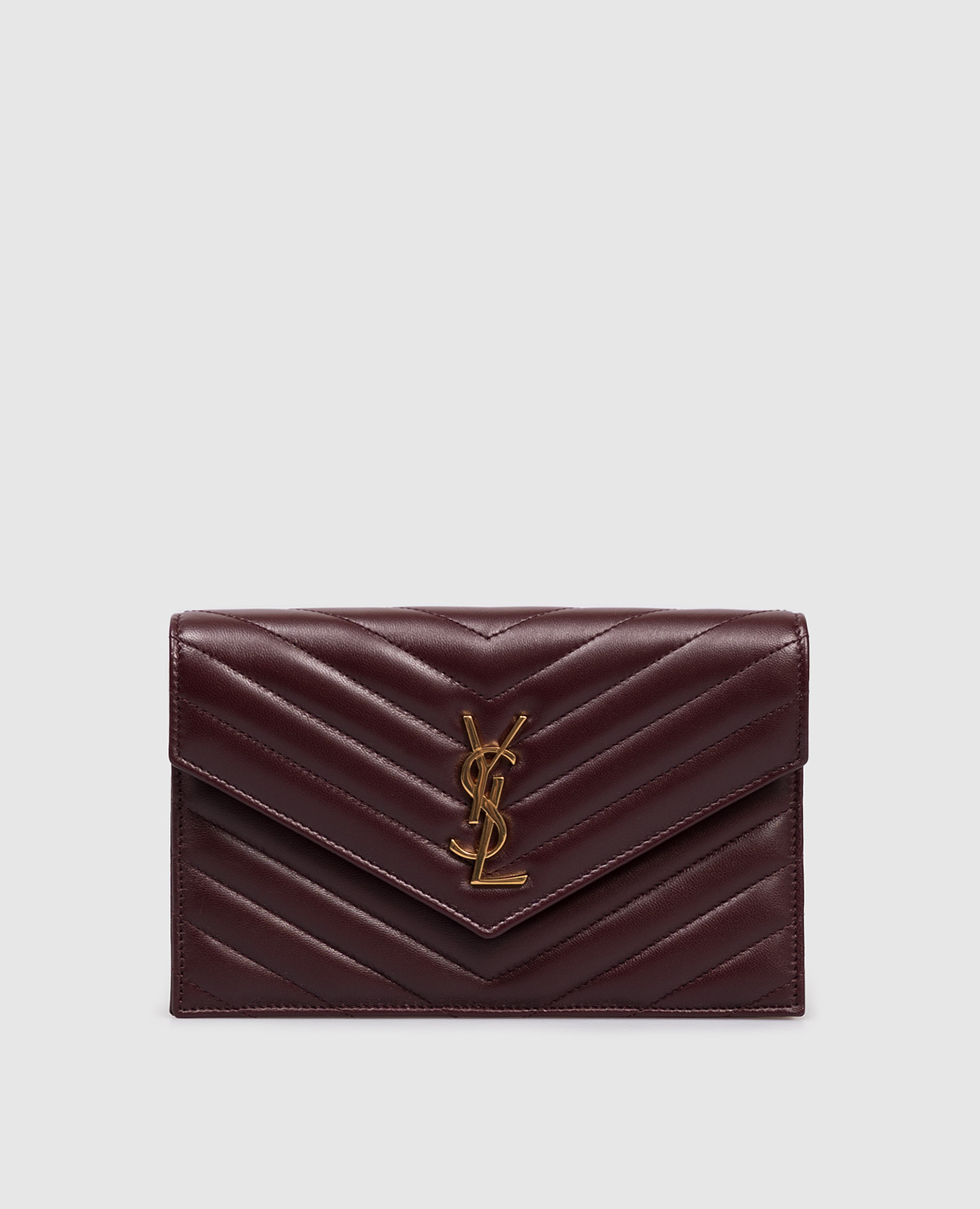 

Бордовый кожаный клатч-конверт CASSANDRE, Клатчи