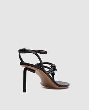 Off-White Чорні шкіряні босоніжки Allen OWIH05CS25LEA001