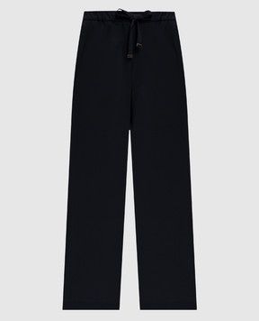 Max Mara Синие брюки ARGENTA из шерсти ARGENTA