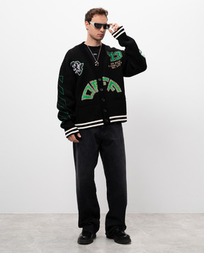 Off-White Черные джинсы с эффектом потертости OMYA180C99DEN001