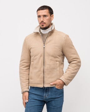 Cashmere&Whiskey Бежева укорочена дублянка 23265300965