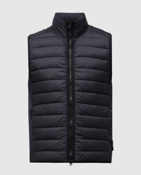 Stone Island Синий пуховый жилет с патчем логотипа K1S15G100007S0024