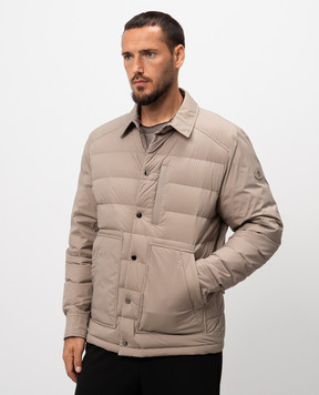 Moncler Бежевая пуховая куртка Bassies J20911G00010595FK
