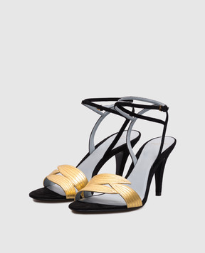 Valentino Черные босоножки замшевые FOLIEFOLIAGE 6W0S0MH5KMN