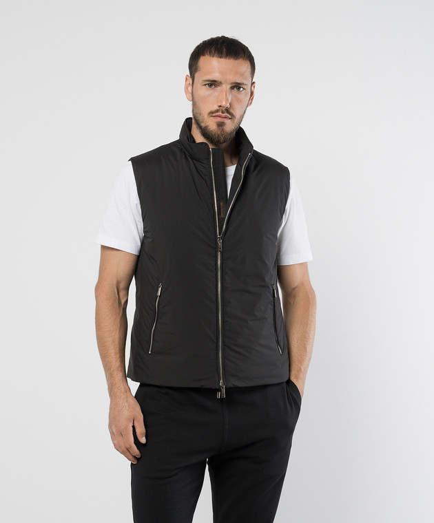 MooRER Чорний пуховий жилет UROS UROSSKT зображення 3