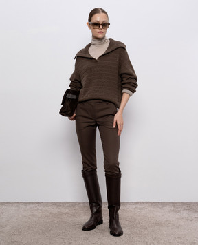 Brunello Cucinelli Штани кольору хакі MP126P7258
