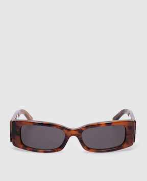 Balenciaga Коричневые очки Max с эффектом черепахового панциря 725221T0039