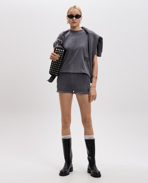 Alexander Wang Серая футболка с принтом логотипа 4CC3241520