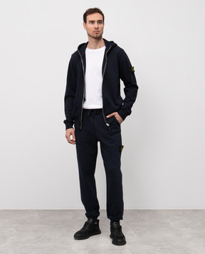 Stone Island Синяя спортивная куртка с логотипом K1S156100021S0060