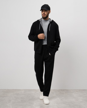 Brunello Cucinelli Черные спортивные брюки с принтом логотипа MM8313251G