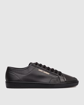 Saint Laurent Черные кожаные кеды GYM 82008700N00