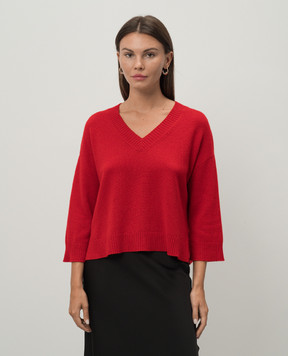 Max Mara Weekend Червоний пуловер LEVA з кашеміру LEVA