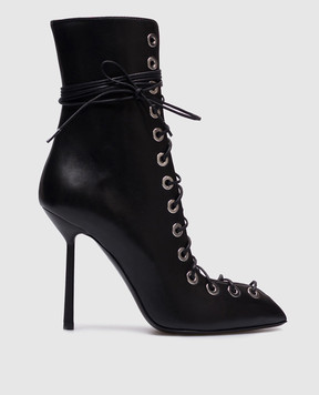 Le Silla Чорні шкіряні ботильйони COURTNEY 4382D090BXPPNEM